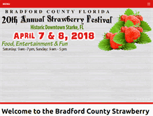 Tablet Screenshot of bradfordcountystrawberryfestival.com